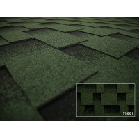 Битумная черепица Kerabit Квадро зелено-черный