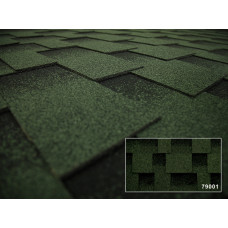 Битумная черепица Kerabit Квадро зелено-черный Битумная черепица Kerabit Квадро зелено-черный