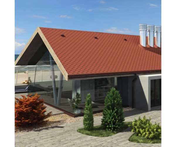 Битумная черепица IKO Armoshield plus 20 TILE RED ULTRA