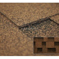 Битумная черепица Kerabit Квадро янтарный