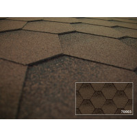 Битумная черепица Kerabit Тройка коричнево-черный