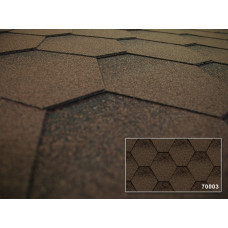 Битумная черепица Kerabit Тройка коричнево-черный