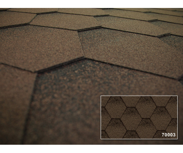 Битумная черепица Kerabit Тройка коричнево-черный