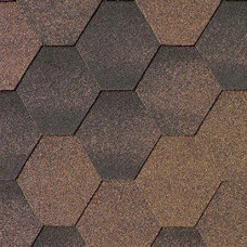 Битумная черепица Kerabit Тройка коричневый микс