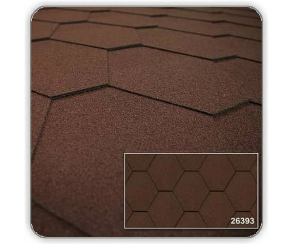 Битумная черепица Kerabit Тройка коричневый