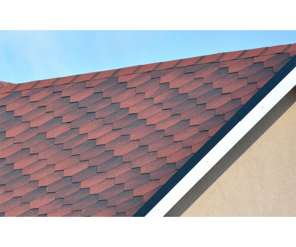 Битумная черепица Kerabit Тройка Красно-черный