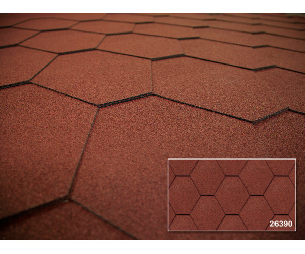 Битумная черепица Kerabit Тройка красный