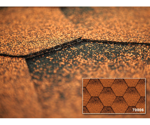 Битумная черепица Kerabit Тройка медный