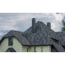 Битумная черепица Kerabit Тройка серый микс