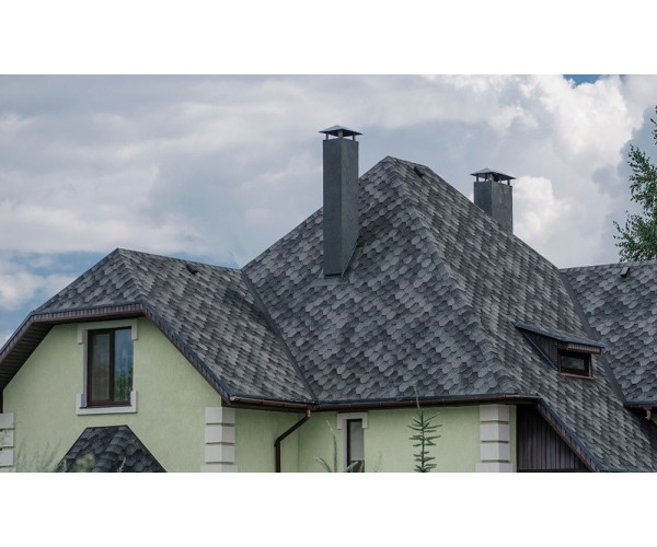 Битумная черепица Kerabit Тройка серый микс