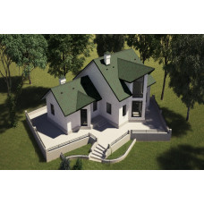 Битумная черепица Акваизол Мозайка Зеленая Эко