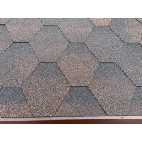 Битумная черепица Акваизол Мозайка Коричневая микс