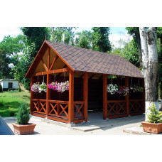 Битумная черепица Акваизол Мозайка Коричневая ЭКО