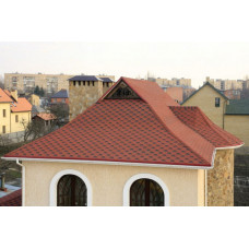 Битумная черепица Акваизол Мозайка Красный Мак