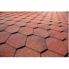 Битумная черепица Акваизол Мозайка Огненая лава