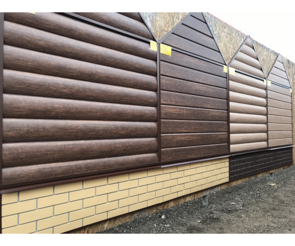 Металлический сайдинг Блокхаус Венге
