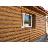 Металлический сайдинг Блокхаус Дуб 3D