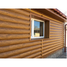 Металлический сайдинг Блокхаус Дуб 3D