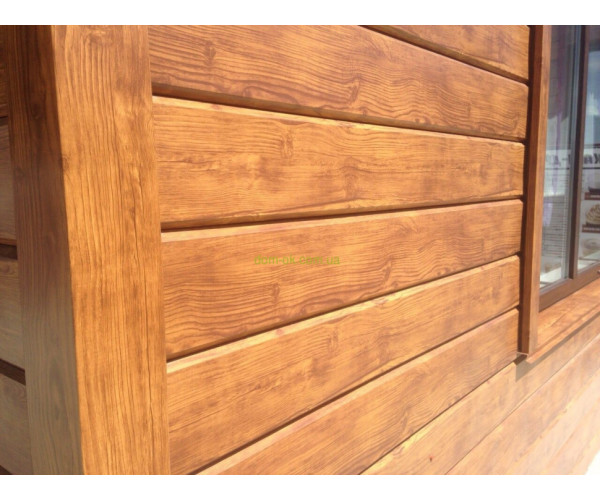 Металлический сайдинг Доска Структурный дуб