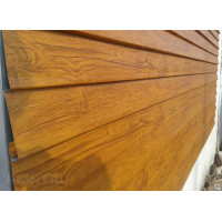 Металлический сайдинг Корабельная доска Структурный дуб