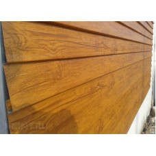 Металлический сайдинг Корабельная доска Структурный дуб