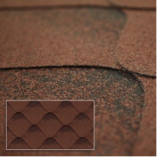 Битумная черепица Kerabit Волна Коричнево-белый Битумная черепица Kerabit Волна Коричнево-белый