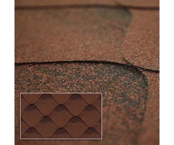 Битумная черепица Kerabit Волна Коричнево-белый