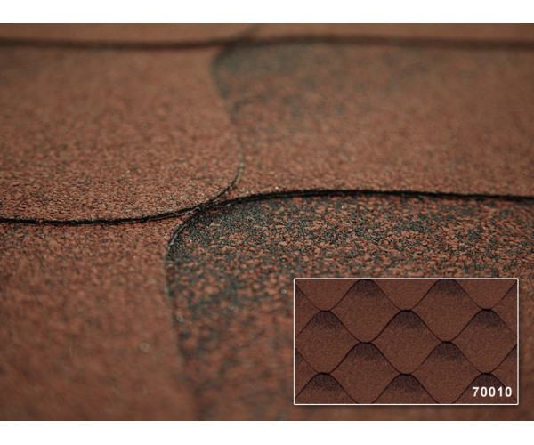 Битумная черепица Kerabit Волна Красно-черный